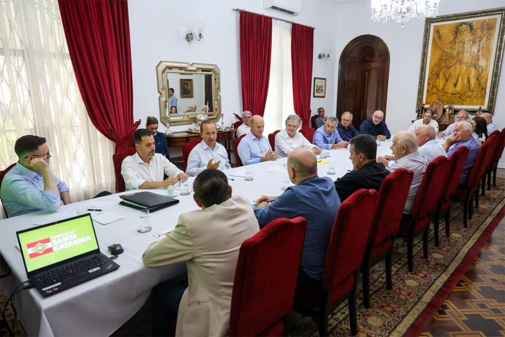 FAESC e o Governador reunião sobre o arroz 