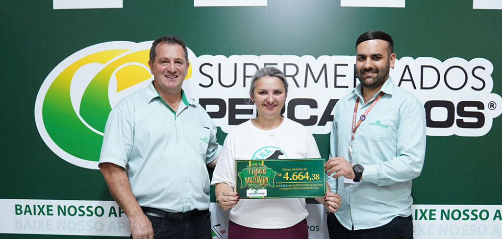 Troco solidário: clientes da Copercampos viabilizam repasse de R$ 33,5 mil a entidades