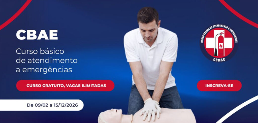CBMSC abre inscrições para o Curso Básico de Atendimento a Emergências