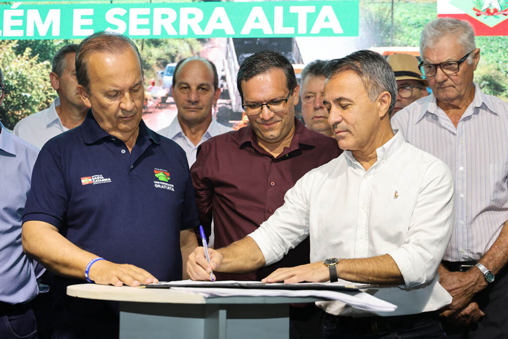 Governo de SC anuncia pavimentação pelo Programa Estrada Boa Rural em Herval d’Oeste