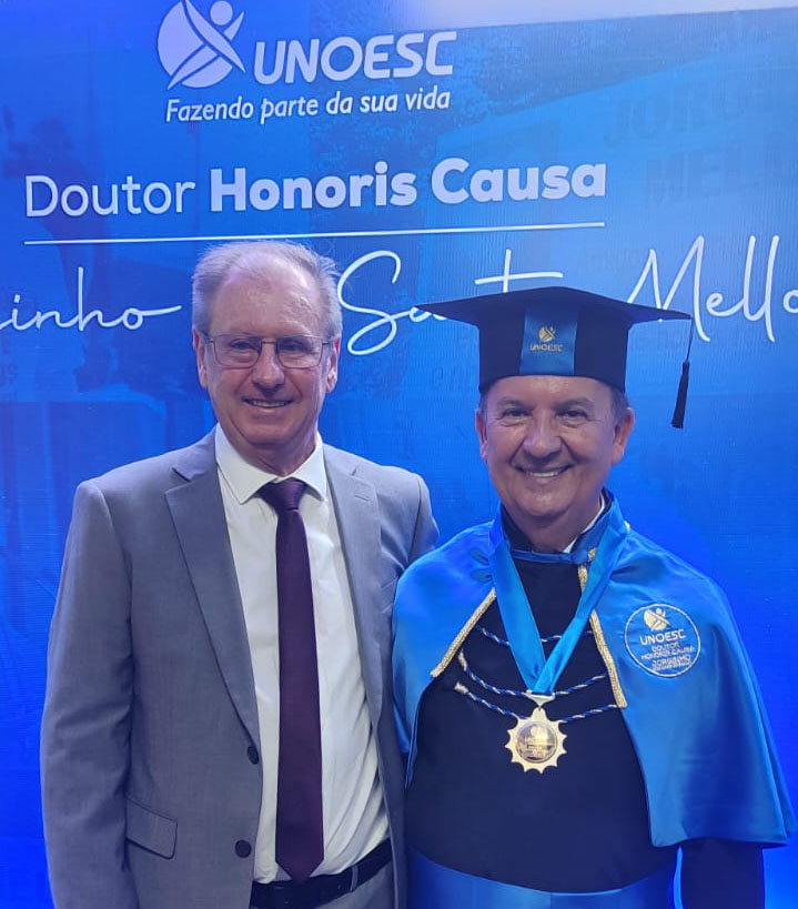 Unoesc Honoris Causa - Jorginho Mello com Prefeito de Joaçaba