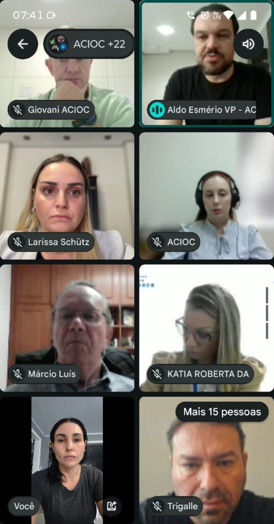 ACIOC aeroporto de Correia Pinto - reunião 