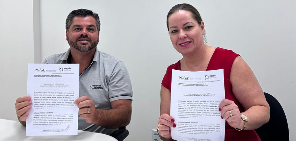 Luzerna é o primeiro município a firmar um termo de cooperação com o recém-instalado Núcleo Regional de Enfrentamento a Violências e Apoio às Vítimas (NEAVIT) de Joaçaba