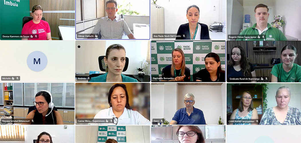 Sistema FAESC - SENAR - encontros virtuais -