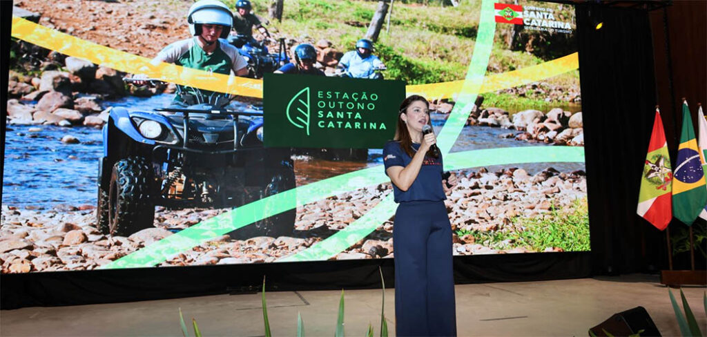 Em sua fala a Secretária de Turismo de Santa Catarina, Catiane Seif, falou que para ela, o Outono é a estação mais completa