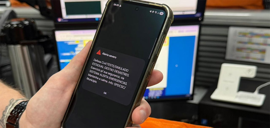 SC inicia o Maior Simulado de Desastres do Brasil com disparo de alerta pelo Cell Broadcast