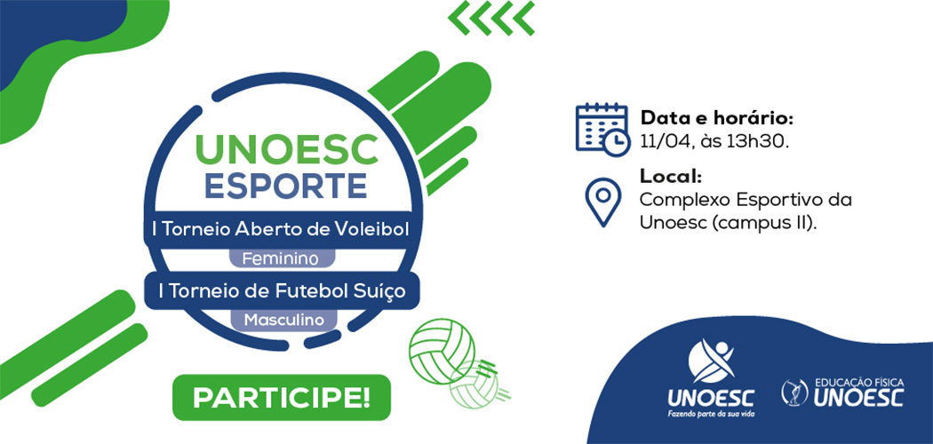 Unoesc Esporte será realizado neste (11) sábado em Joaçaba