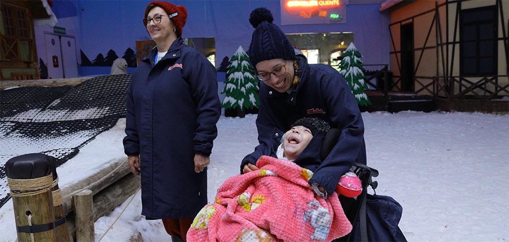 Alles Park realiza o sonho de paciente de Blumenau em conhecer a neve