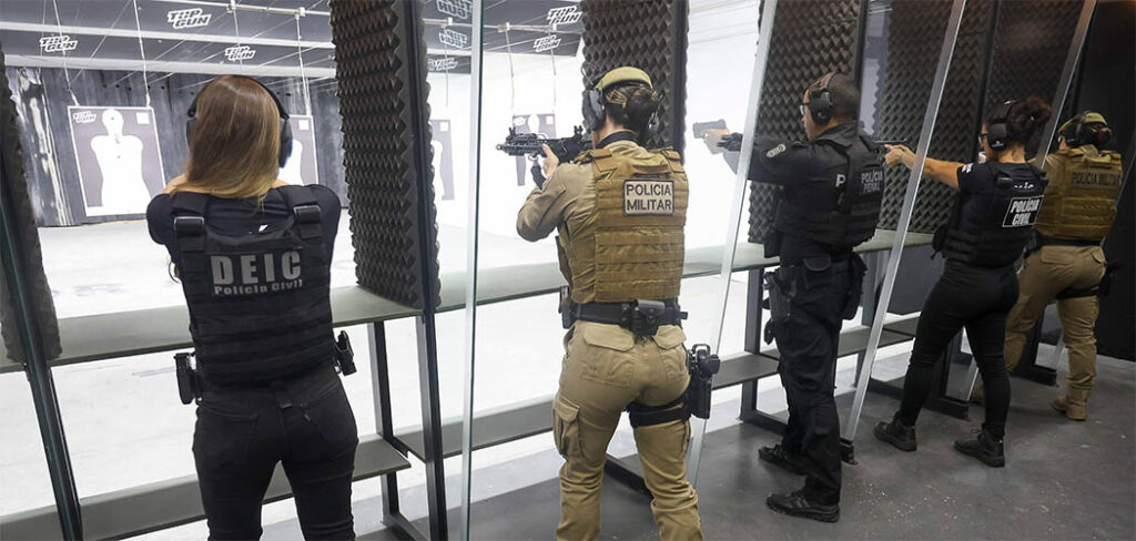 Estado mais seguro do país: parceria com estandes de tiro amplia treinamento policial com armas de fogo em SC