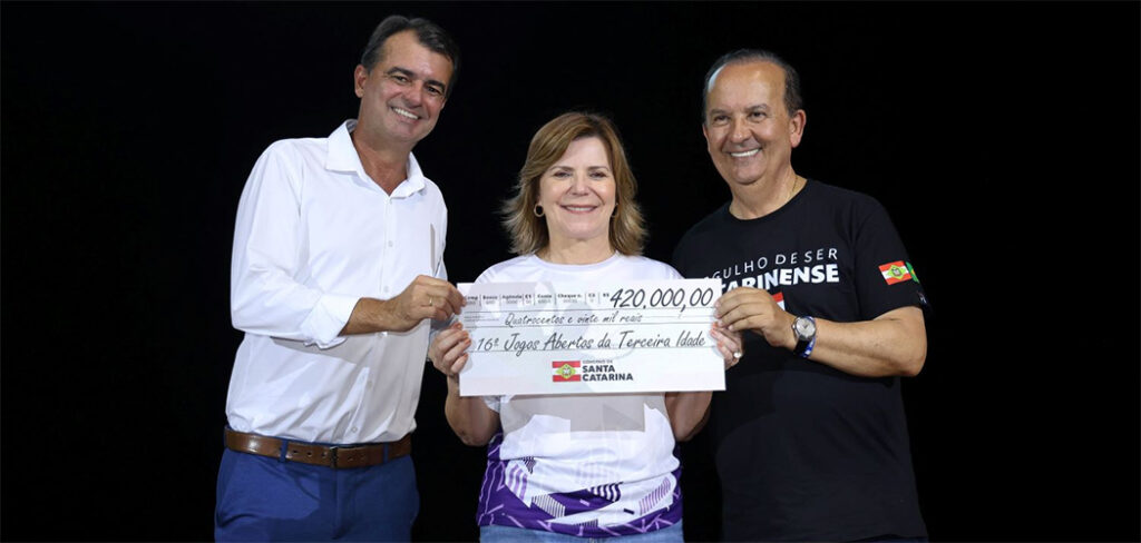 Jorginho Mello prestigia abertura dos Jogos Abertos da Terceira Idade 2026 em Joinville
