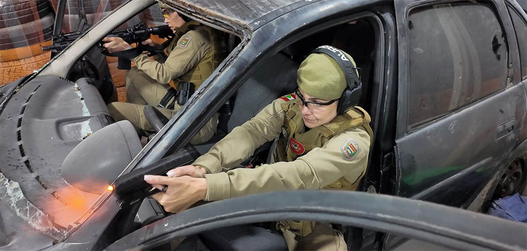 Estado mais seguro do país: parceria com estandes de tiro amplia treinamento policial com armas de fogo em SC