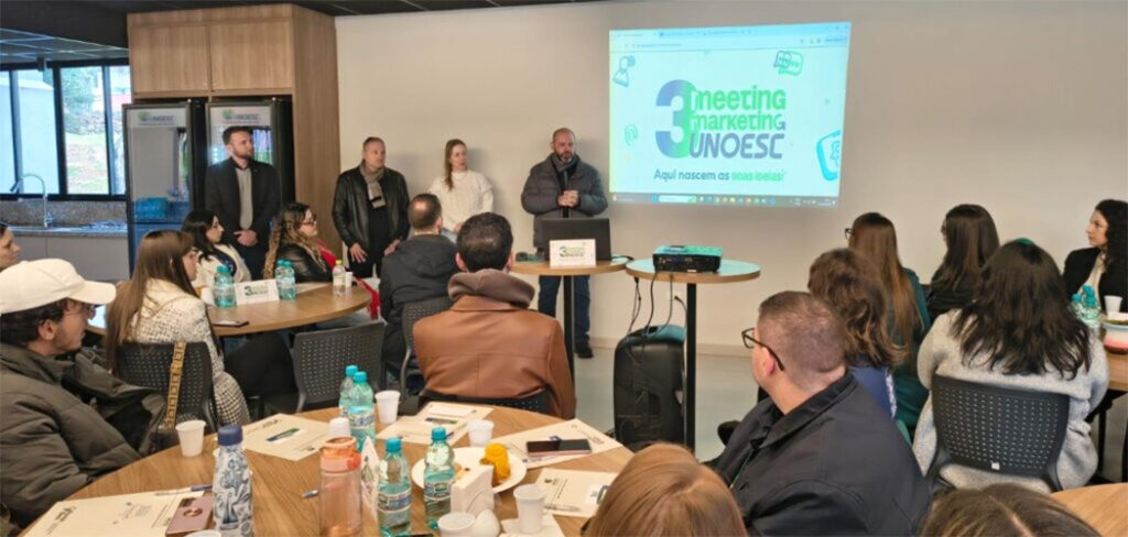 A terceira edição do “Meeting Marketing Unoesc: aqui nascem as boas ideias” foi realizada na quinta-feira (21)