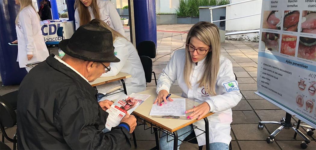 Curso de Odontologia realizará nesta quinta-feira ação gratuita voltada à prevenção do câncer bucal em Joaçaba