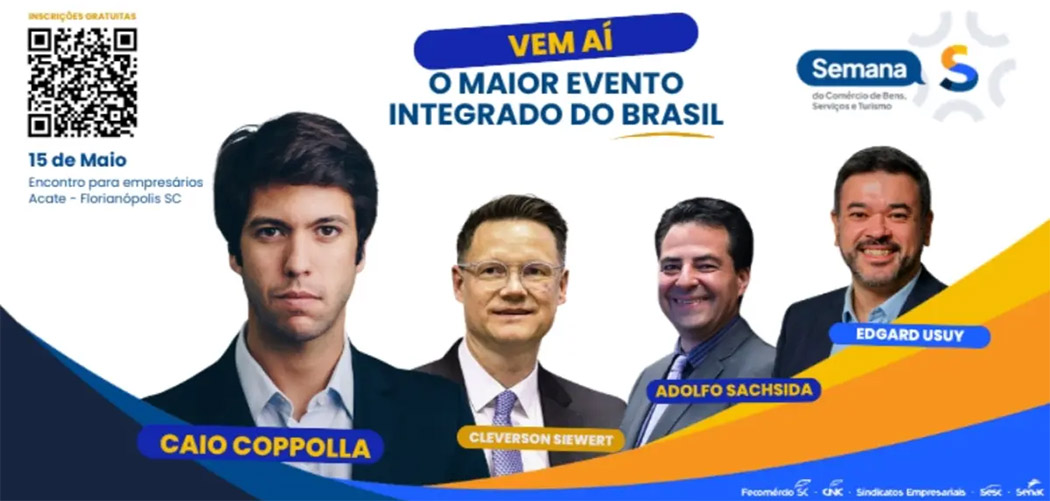Semana S terá palestras gratuitas com ex-ministro e secretários da área econômica em SC