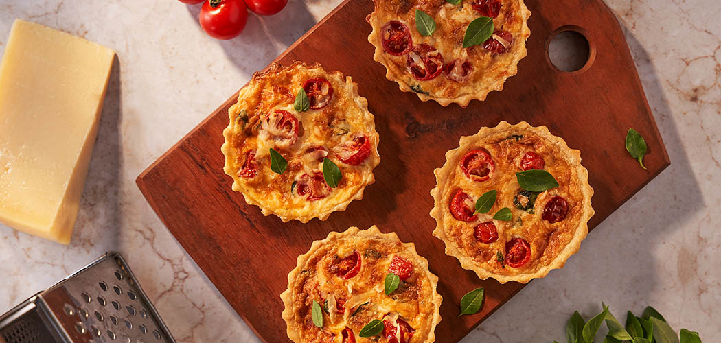 Mini Quiche Caprese