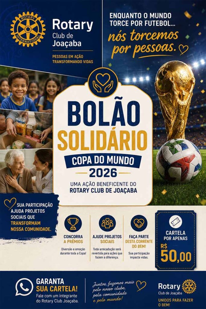 Rotary Clube de Joaçaba promove Bolão da Copa com R$ 10 mil em prêmios