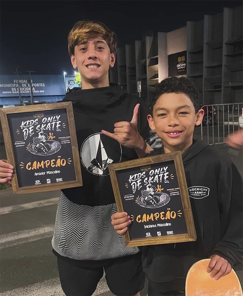Maverick conquista o título da categoria Iniciante na 3ª etapa do Circuito Catarinense de Skate Park