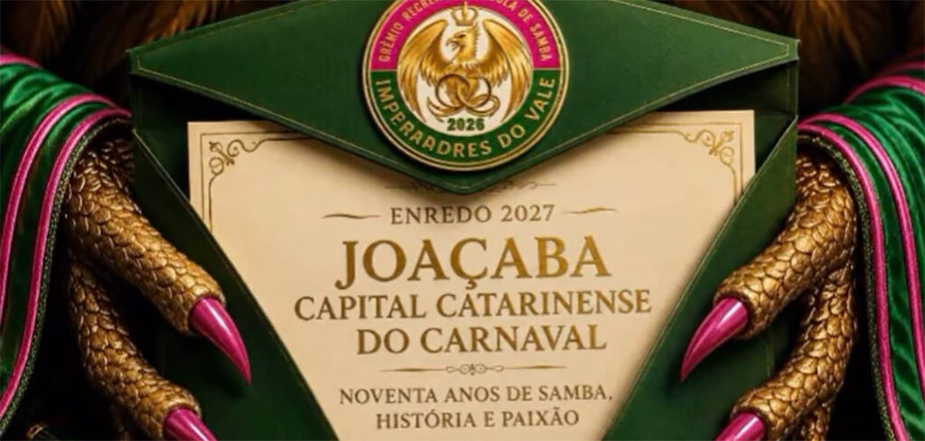 Imperadores do Vale anuncia enredo para o Carnaval 2027 e homenageia os 90 anos de samba em Joaçaba