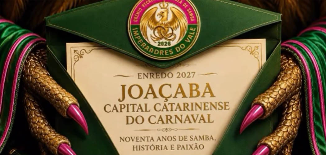 Imperadores do Vale anuncia enredo para o Carnaval 2027 e homenageia os 90 anos de samba em Joaçaba
