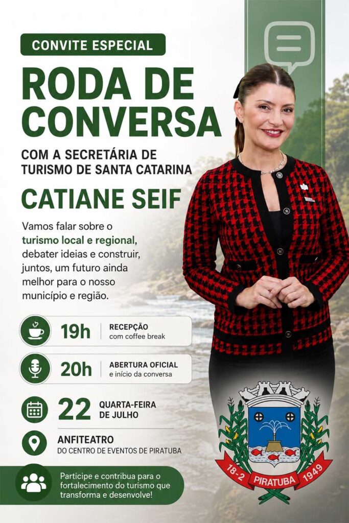 Piratuba promove encontro com secretária estadual de Turismo para discutir ações e investimentos no setor