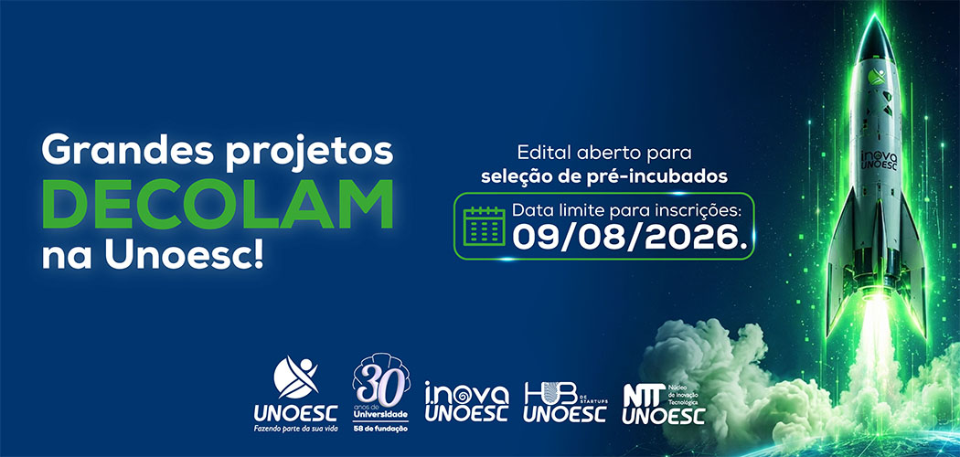 Próxima turma de pré-incubação do Hub de Startups do I.nova Unoesc está com inscrições abertas até 9 de agosto