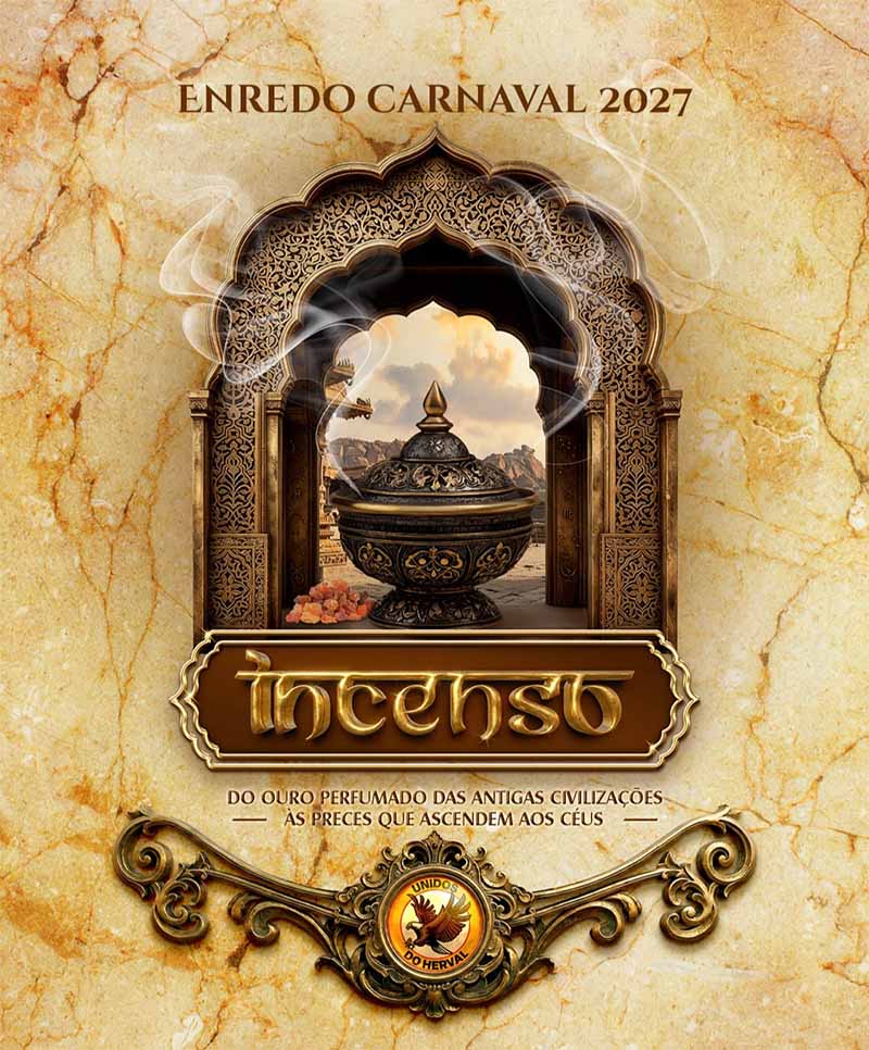Unidos do Herval anuncia enredo para o Carnaval 2027 e promete uma viagem pela história e espiritualidade do incenso
