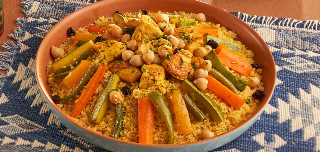 Cuscuz Marroquino de Legumes e Frango