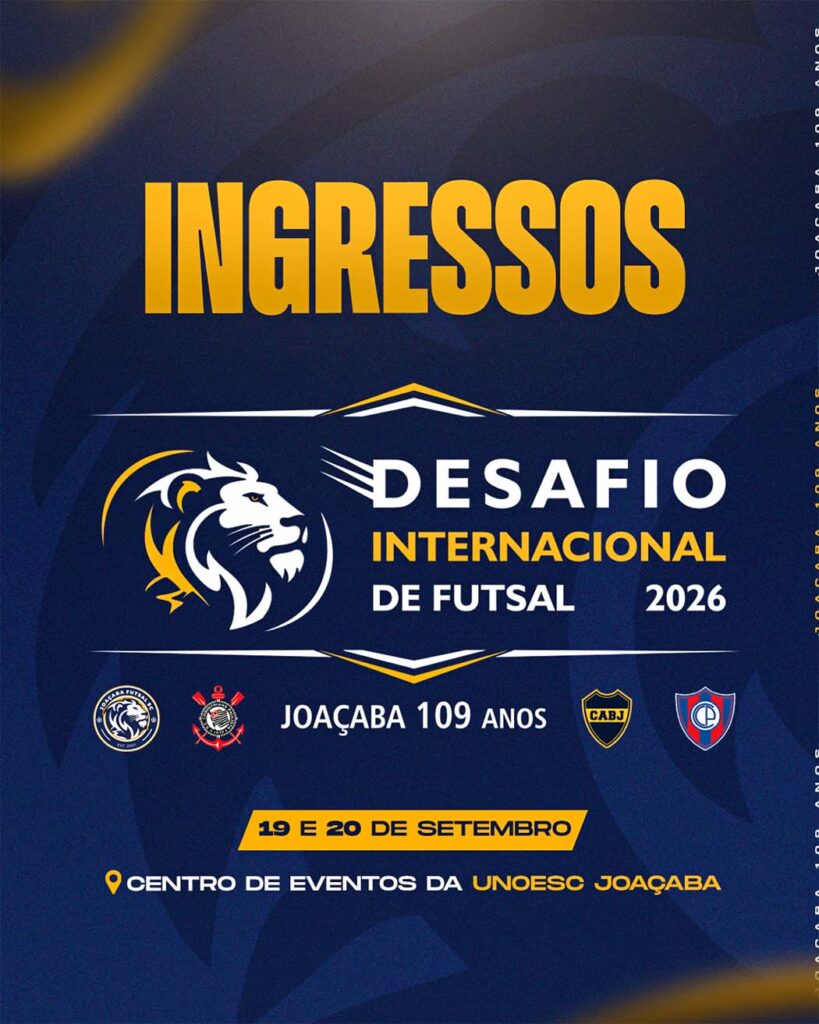 Joaçaba Futsal inicia venda de ingressos para o Desafio Internacional