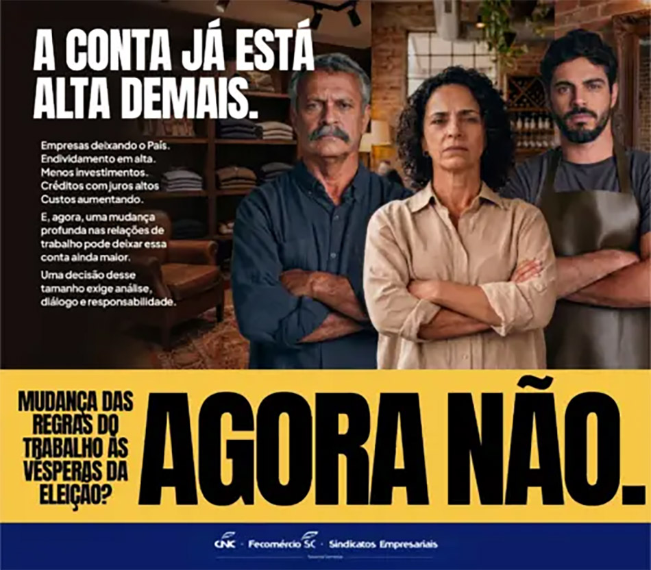Comércio, serviços e turismo fazem apelo para que PEC da 6×1 não seja votada antes das eleições