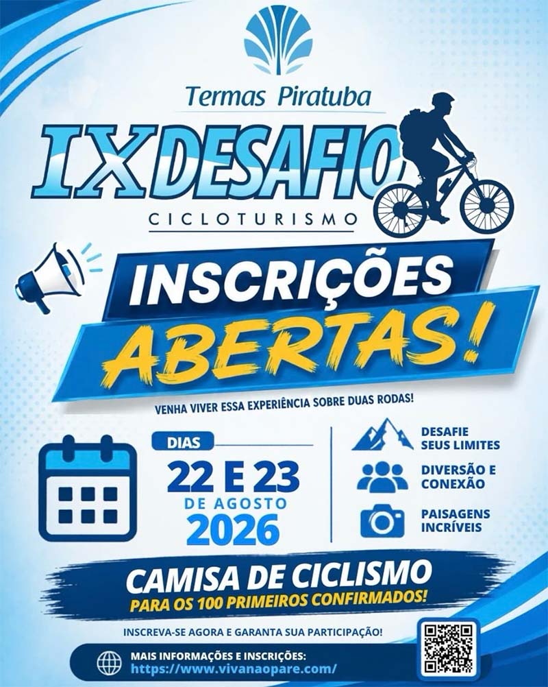 IX Desafio de Cicloturismo Termas Piratuba une esporte, turismo e aventura no Inverno Termal 2026