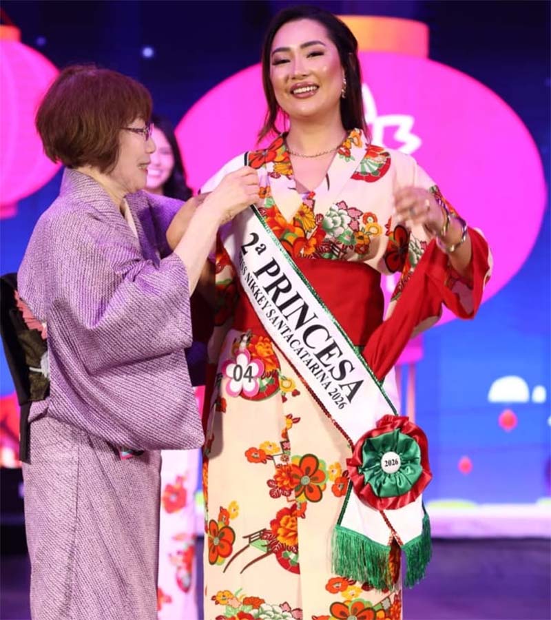 Yasmeene Keiko Ribeiro Homma é eleita Miss Nikkey Santa Catarina 2026