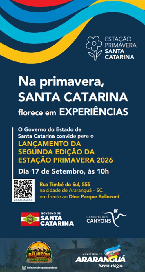 Governo de Santa Catarina lança 2ª edição da Estação Primavera em Araranguá