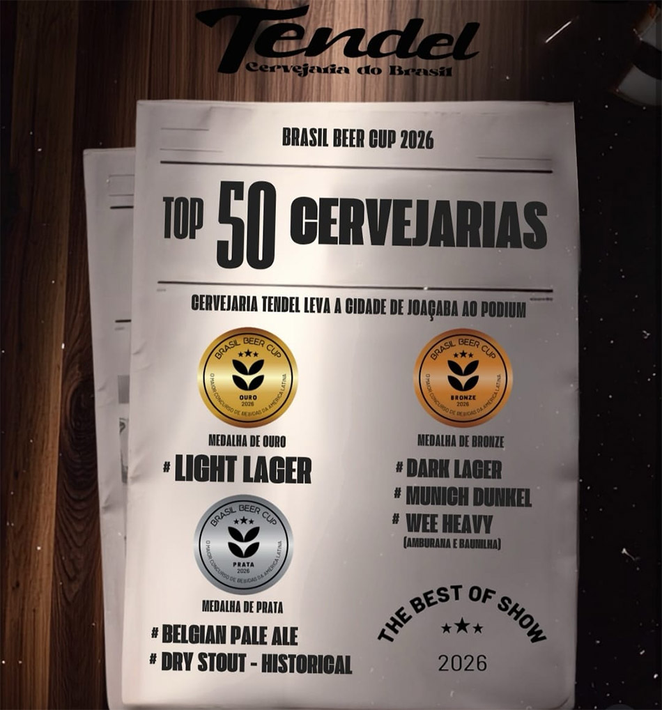 Tendel leva o nome de Joaçaba ao topo da cerveja brasileira com conquista no Brasil Beer Cup