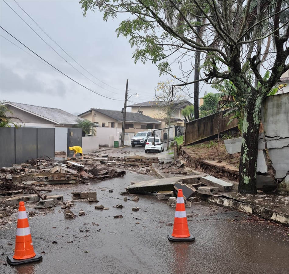 Chuvas intensas provocam ocorrências em 37 municípios de SC