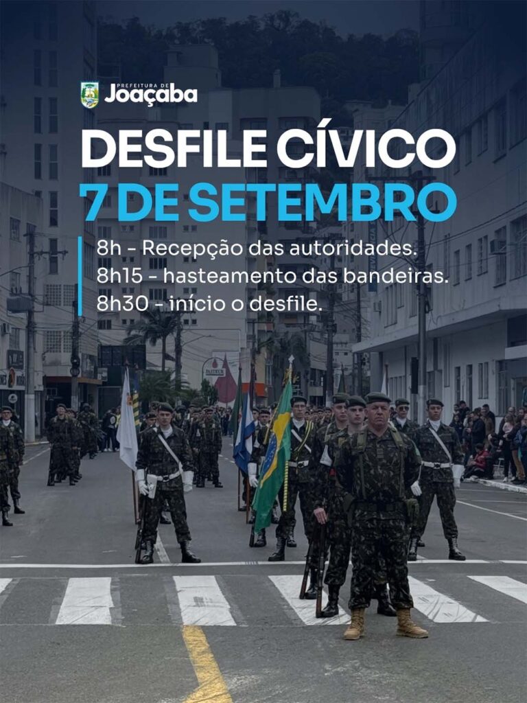 Desfile de 7 de Setembro reunirá 54 instituições em Joaçaba