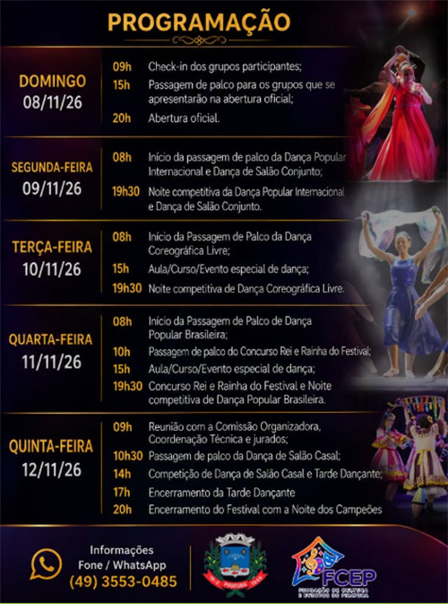 Piratuba se prepara para receber o 24º Festival de Dança da 3ª idade