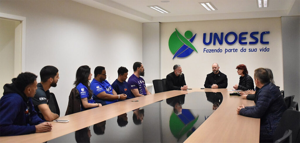 Conquistas da Unoesc nos JUBs 2026 são apresentadas aos dirigentes