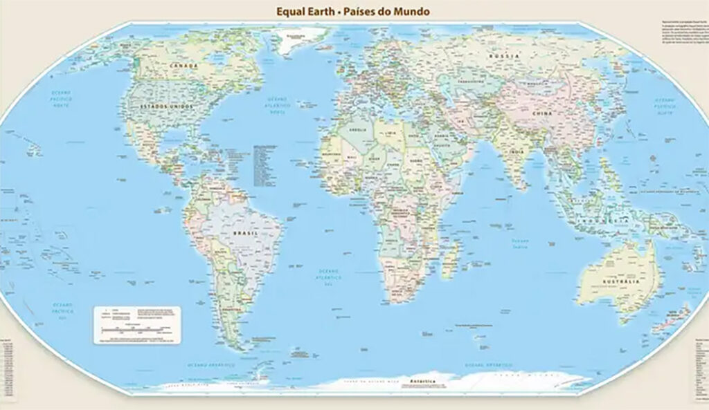 Novo mapa-múndi corrige tamanho da África, América do Sul e Ásia