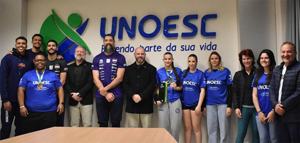 Conquistas da Unoesc nos JUBs 2026 são apresentadas aos dirigentes