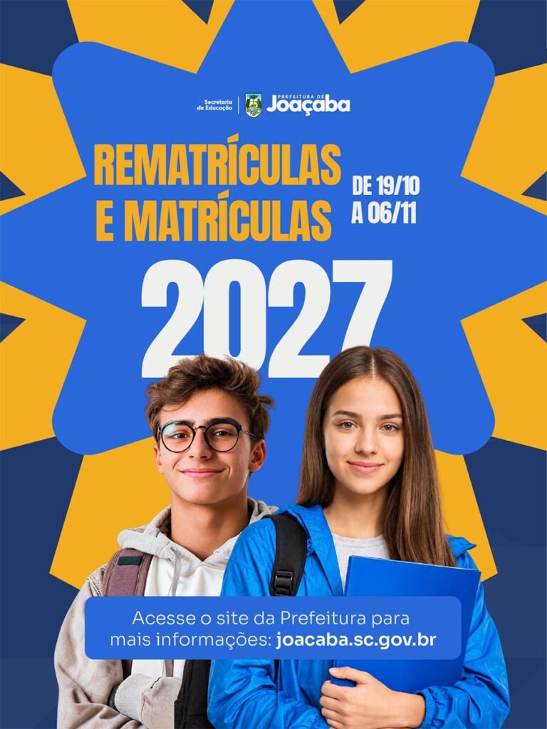 Joaçaba abre período de matrículas e rematrículas para o ano letivo de 2027