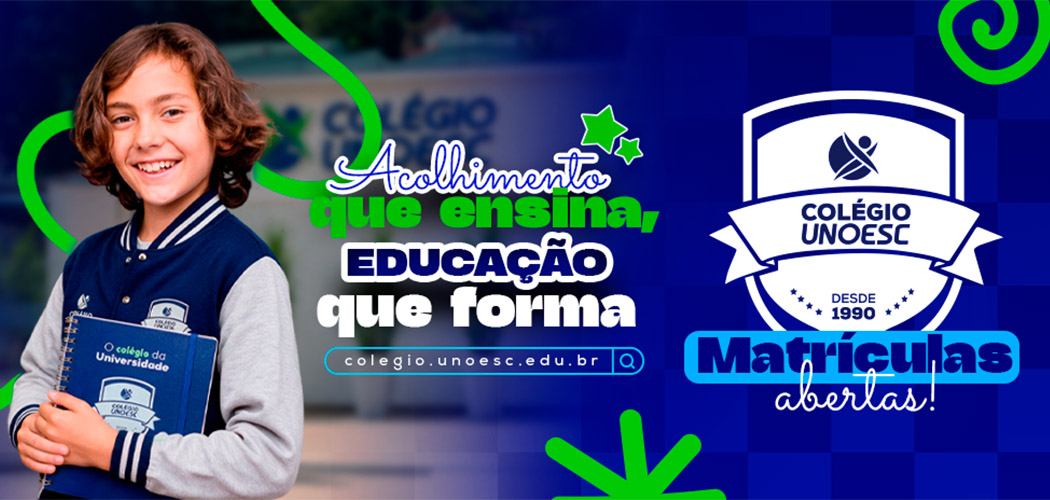 Colégios da Unoesc estão com matrículas abertas para o ano letivo de 2027