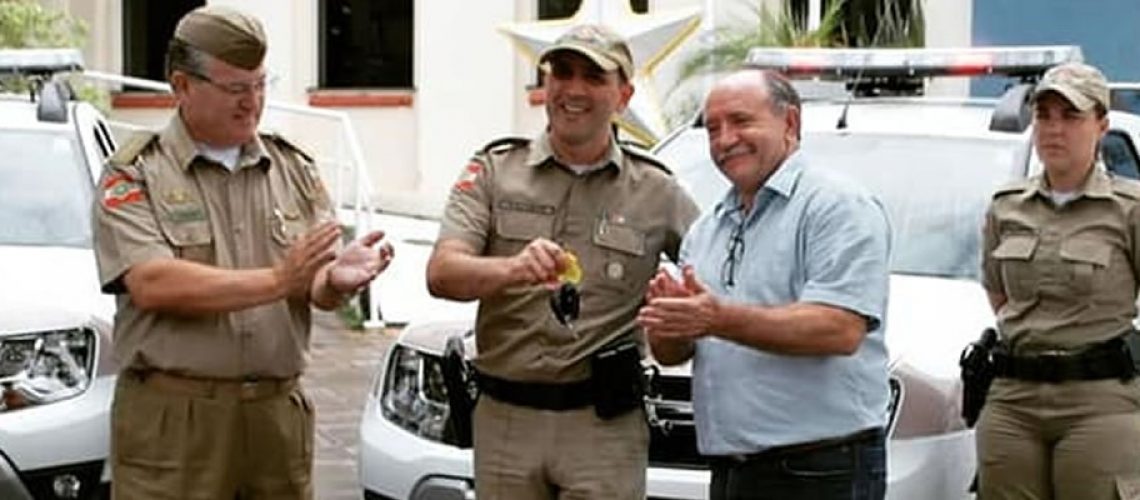 As viaturas foram adquiridas através do convênio firmado entre a prefeitura de Joaçaba e o Comando da Polícia Militar de Santa Catarina/Foto: Assessoria de Imprensa
