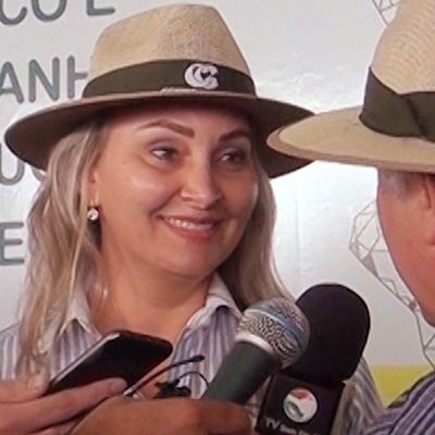 A Vice-governadora de Santa Catarina Daniela Reinert participou da abertura do Dia de Campo/Foto: Bom Dia SC