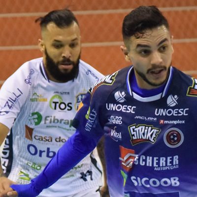 Joaçaba Futsal venceu o São Lourenço por 2 a 1 no jogo de estreia/Foto Mayelle Hall