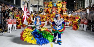 Escola de Samba Acadêmicos do Grande Vale, foi a Escola vencedora do Carnaval de Joaçaba em 2024/Foto: Maythe Novak-Bom Dia SC