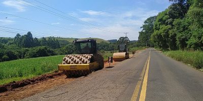 Obras na SC-150 entre Capinzal e Piratuba, seguem evoluindo dentro do cronograma