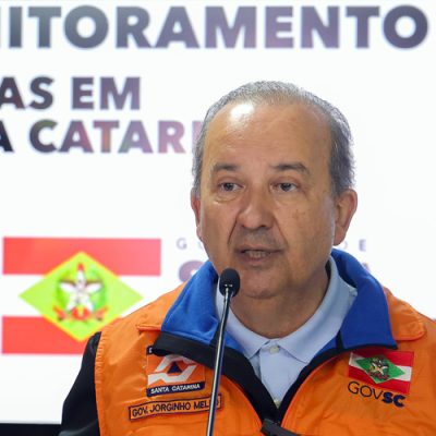 Governador alerta para piora no cenário de chuvas em Santa Catarina