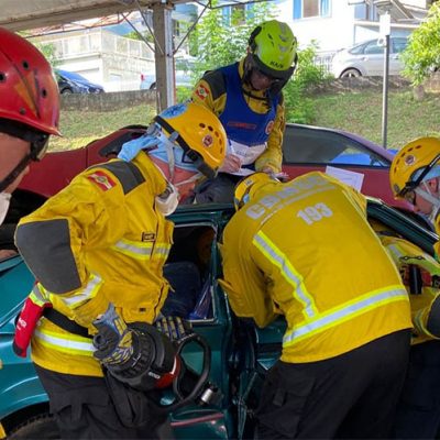 Corpo de Bombeiros Militar em Videira realiza o 1º Desafio de Resgate Veicular