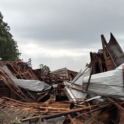 Ventos de até 100 km/h e temporais provocam estragos em SC na última quinta – feira (24)/ Foto: Coredec/Oeste catarinense