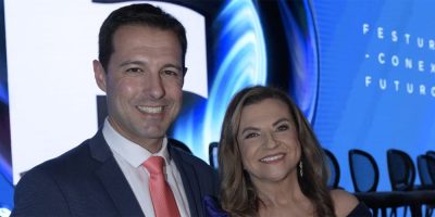 Marta Rossi e Eduardo Zorzanello abriram oficialmente o Festuris 2024/Foto: Divulgação Festuris